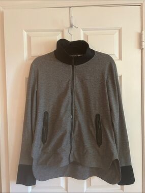 Athleta Derek Lam IOC for Athleta Gray and Black Full-Zip Jacket